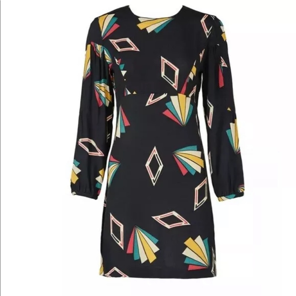 Ba&sh Black Violette Geometric Print Mini Dress 2